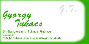 gyorgy tukacs business card